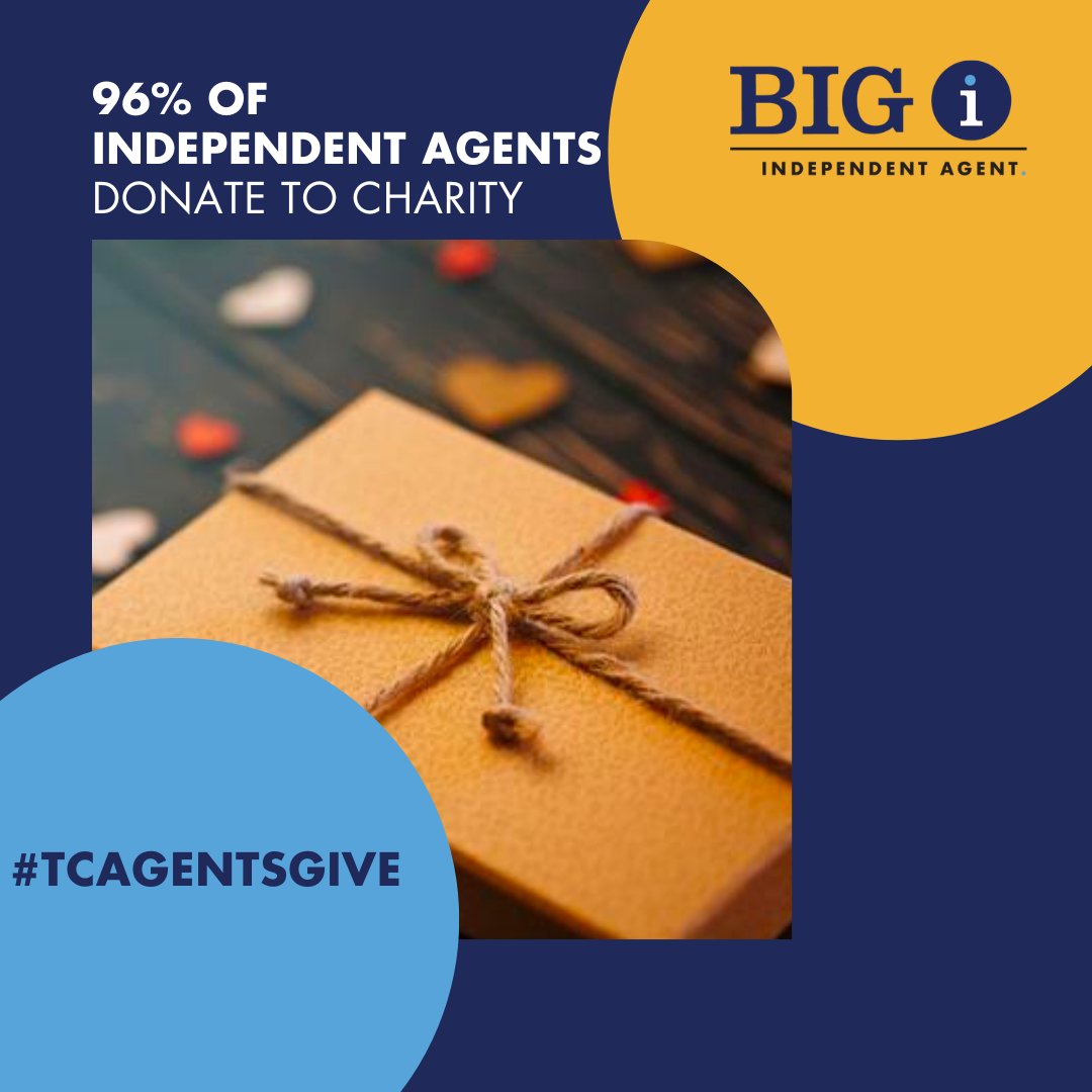 IndAgent's tweet photo. According to a report published by Liberty Mutual and @safecoinsurance in partnership with the Big “I," 96% of independent agents donate to charity.
#tcagentsgive #BigIHasYourBack
Learn more >>
https://t.co/xBs3fXHqLE https://t.co/TDDs4I2rhW