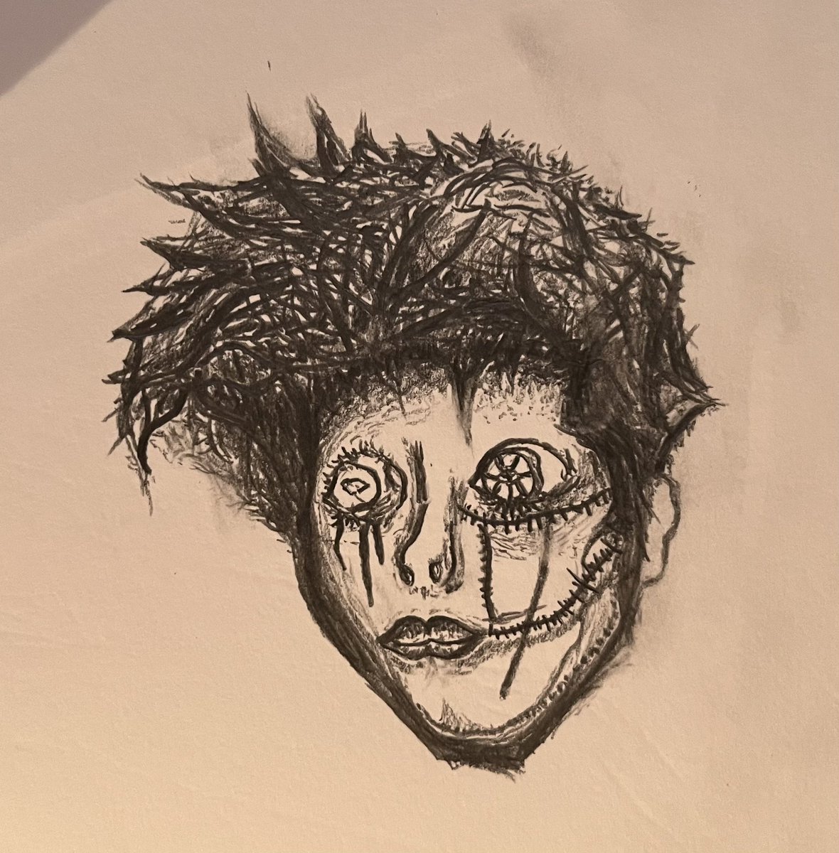 Aspiringnothin9's tweet photo. #DylanArt
Turned an old photo of me into a Tim Burton and Brian Charnley esc nightmare portrait
Practise for more abstract drawings and concepts https://t.co/jgOKKCa8A9