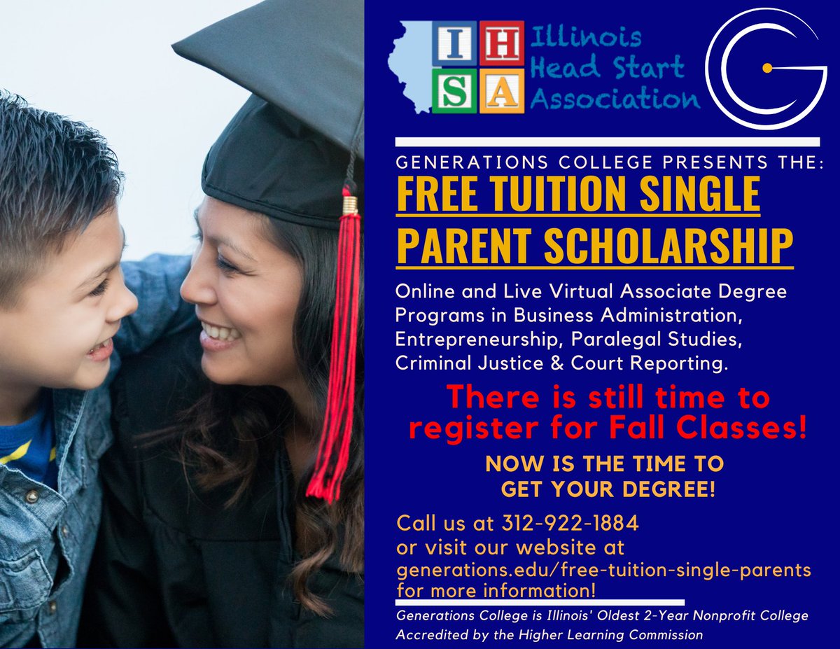 ILHeadStartAssn's tweet photo. ⌨️ 🎓 Is Career Training Right for You? Single Parents may enroll for FALL SEMSTER with Generations College! - https://t.co/49UzGF19DT - Be living the legacy - it's not too late 🎓 ⌨️ #HeadStartHelps Illinois single parents! https://t.co/GNSsparU9y