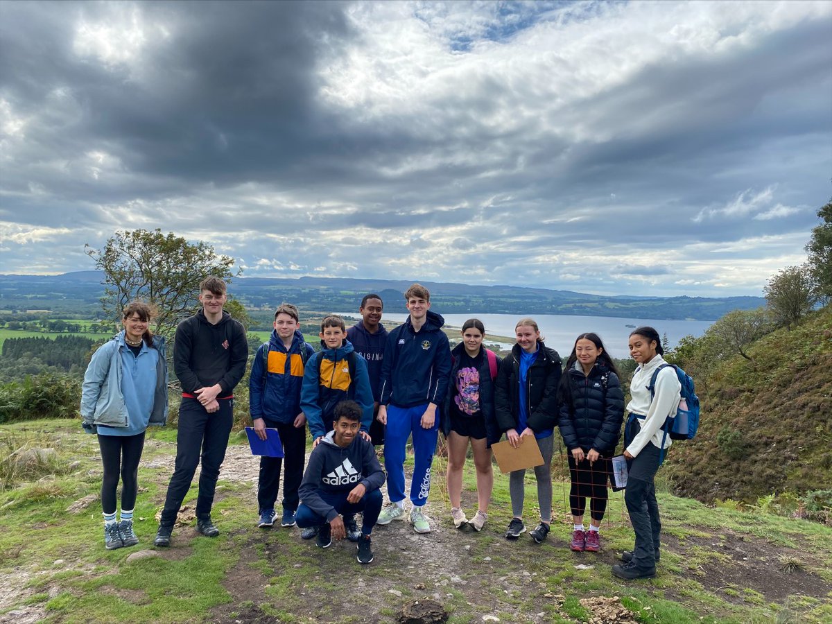 QVSchool's tweet photo. S4 Geographers &amp; Mrs Humble enjoyed their Geography Field Trip to Balmaha today and were so lucky to escape the heavy rain and thunderstorms we had back here at QVS! Well done #TeamGeography https://t.co/bSOD1lMoz3