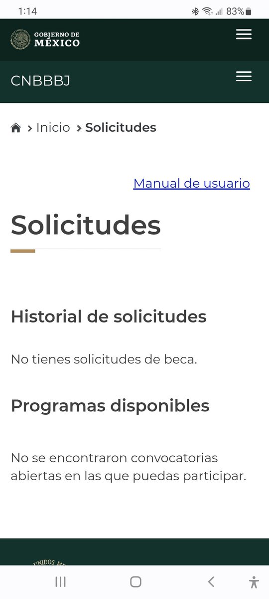 ELBAULDECHACHA1's tweet photo. @BecasBenito No me permite seleccionar beca, no aparece ninguna https://t.co/mymfFKhwzF
