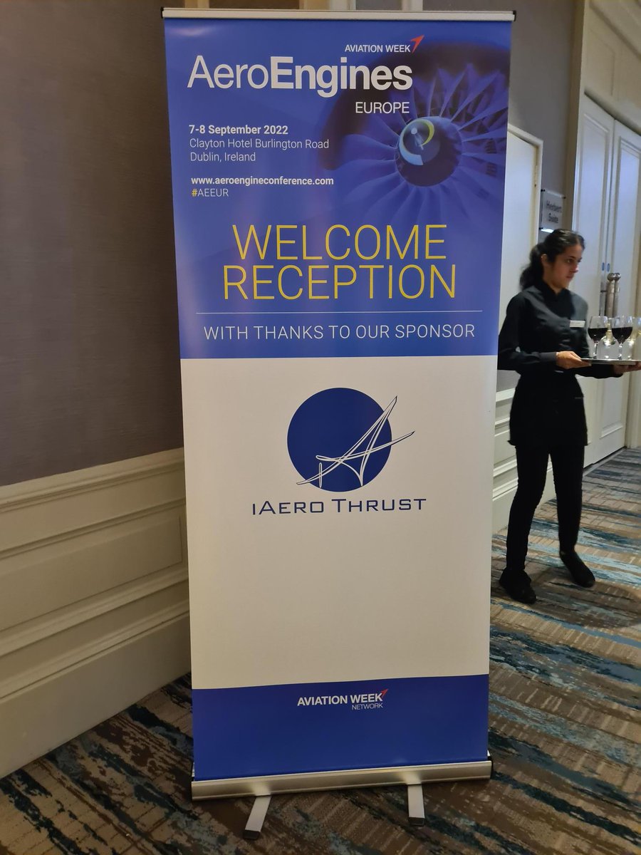 AvWeekEvents's tweet photo. Networking at the largest edition of Aero-Engines Europe is underway in Dublin! Thank you to @iAeroThrust for sponsoring the Welcome Reception! #AEEUR #AeroEngines #AviationWeek https://t.co/8CpypeRwpR