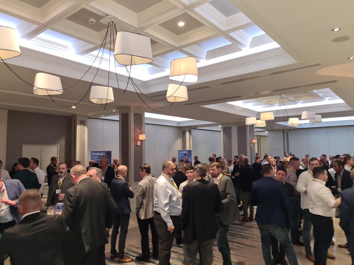 AvWeekEvents's tweet photo. Networking at the largest edition of Aero-Engines Europe is underway in Dublin! Thank you to @iAeroThrust for sponsoring the Welcome Reception! #AEEUR #AeroEngines #AviationWeek https://t.co/8CpypeRwpR