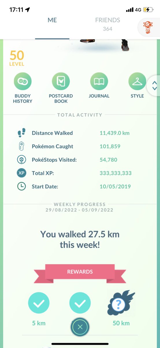 aPokespokes's tweet photo. So this happened last week…. Wanted to get this screenshot SO badly! 😍🥳🥰 #PoGO #PokemonGO #XP #Screenshot #RecurringNumbers #threethreethreethreethreethreethreethreethree https://t.co/clfNVgBLp2