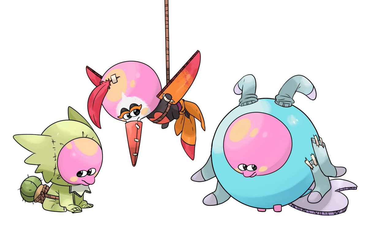 Lilroundpumpkin's tweet photo. I have a thing for dressing up this lil guy XD
Happy #Bingly Day! And thanks to @GaschToons for the mini collab on the Ross Bingly!
#garticmon #fakemon https://t.co/ljgP0Evzhd