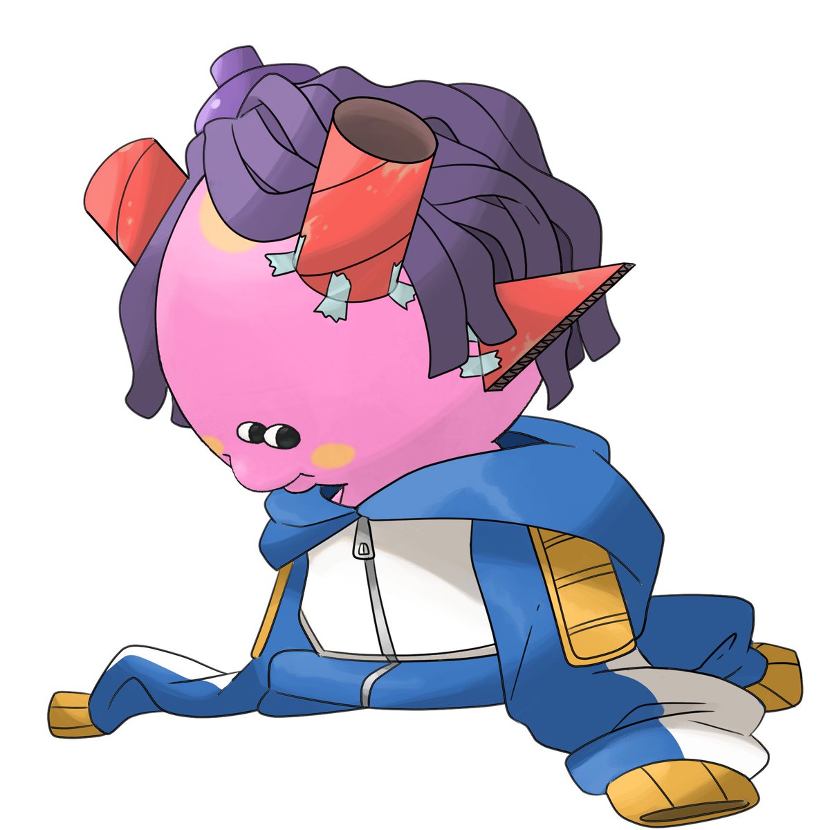 Lilroundpumpkin's tweet photo. I have a thing for dressing up this lil guy XD
Happy #Bingly Day! And thanks to @GaschToons for the mini collab on the Ross Bingly!
#garticmon #fakemon https://t.co/ljgP0Evzhd