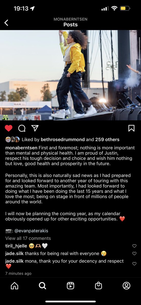 she removed “unfortunately the justice tour has come to an end.” 🤡🤡
