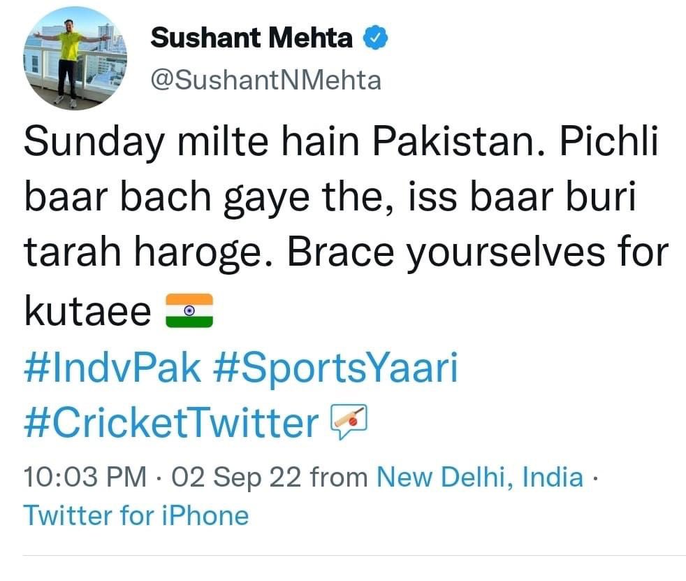 DZarghoona's tweet photo. My All sympathies to @SushantNMehta 
 ✌️✌️
Pak Pak Pakistan 🇵🇰 
#belikezarghoona https://t.co/L2T8LSfFVW