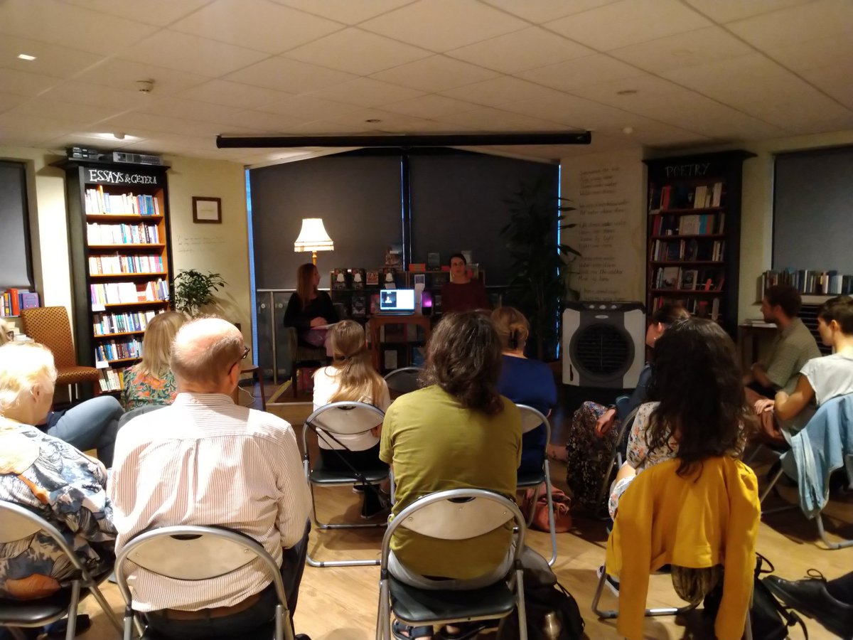HeloisePress's tweet photo. Now in @WaterstonesRose 

Laura Vogt, @A_B_Morgan &amp; translator Caroline Waight joining from Estonia 🎉🍾 https://t.co/5MlGK725HE