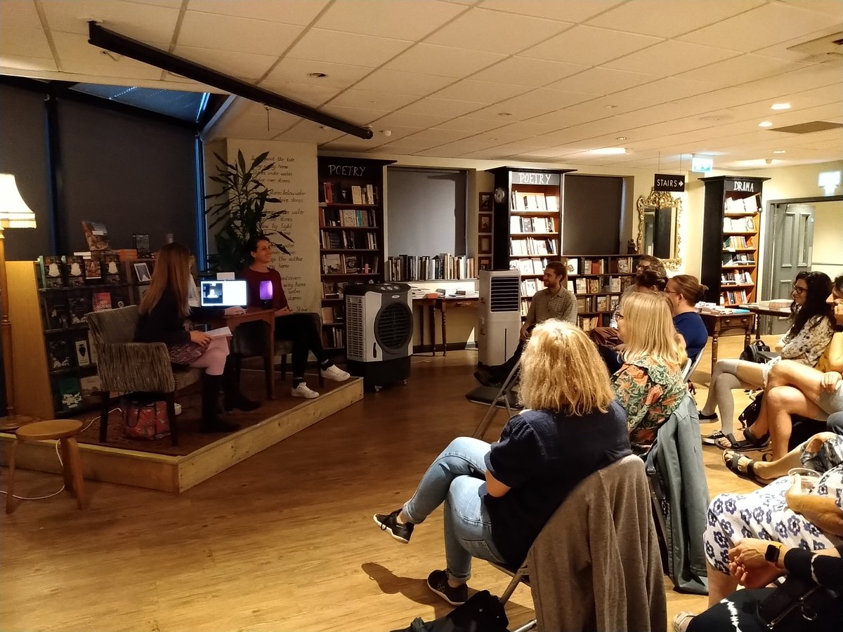 HeloisePress's tweet photo. Now in @WaterstonesRose 

Laura Vogt, @A_B_Morgan &amp; translator Caroline Waight joining from Estonia 🎉🍾 https://t.co/5MlGK725HE