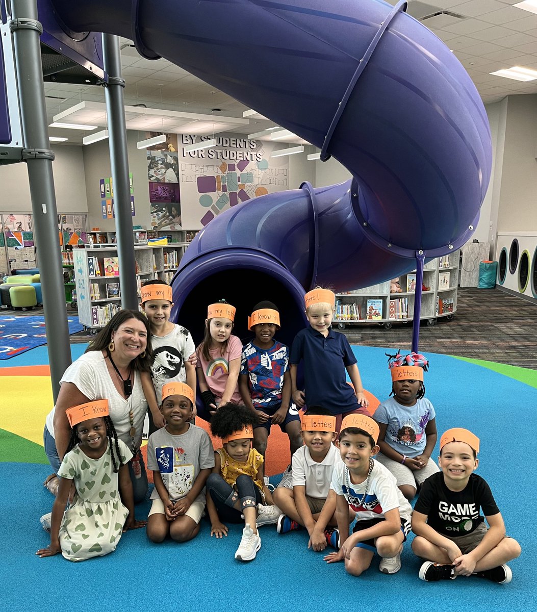 GuentherRachael's tweet image. Today our friends that met our class goal of knowing ALL our letters took a turn on the celebration slide! I am so proud of how hard these little cubs are working! #likeafox @FoxKISD @KleinISD #bystudentsforstudents
