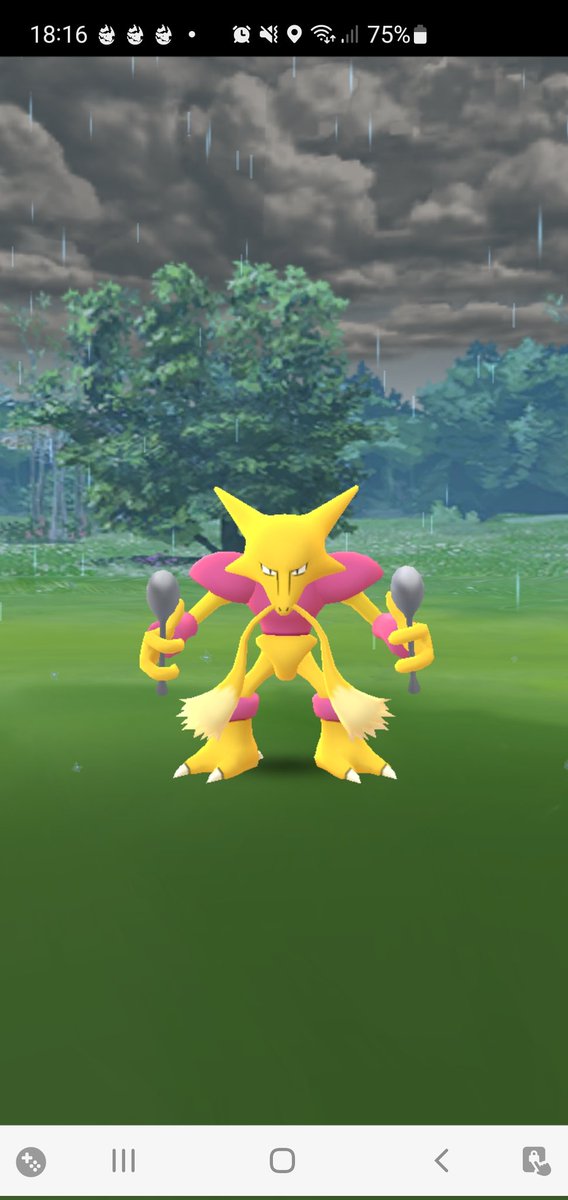 DJFong73's tweet photo. @JT_Valor from my first mega alakazam raid &amp; it's also my first ever mega raid shiny!!! 🦆 https://t.co/JR82vRuftk