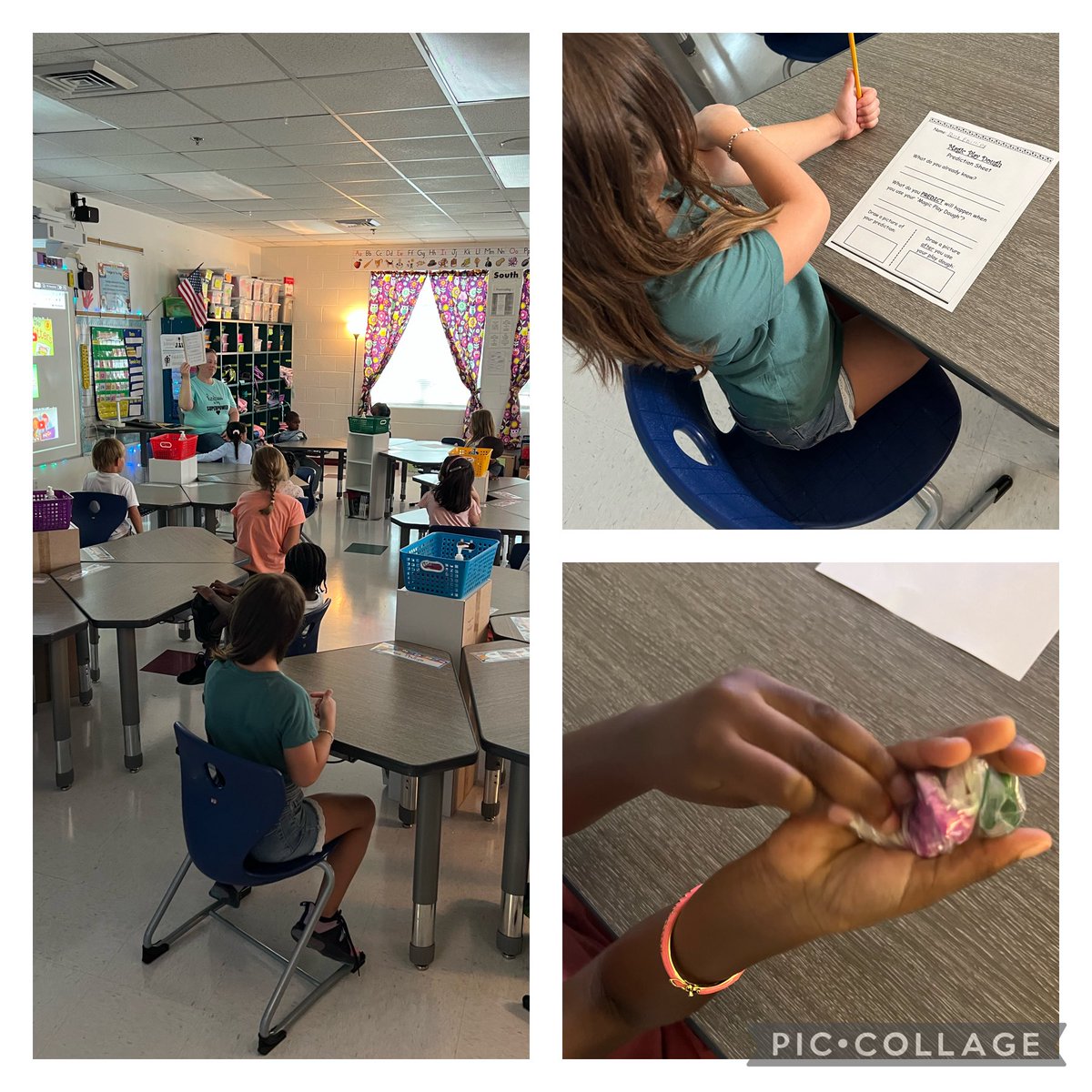RKnight00's tweet photo. Ready for an excellent year! Ms. Griffith’s class was busy listening to a Top Secret story, making predictions, and discovery. They are going to do great things this year. #engaged #BuildingTheBestSPS ⁦@OES_Braves⁩ https://t.co/14GI3XAqqF