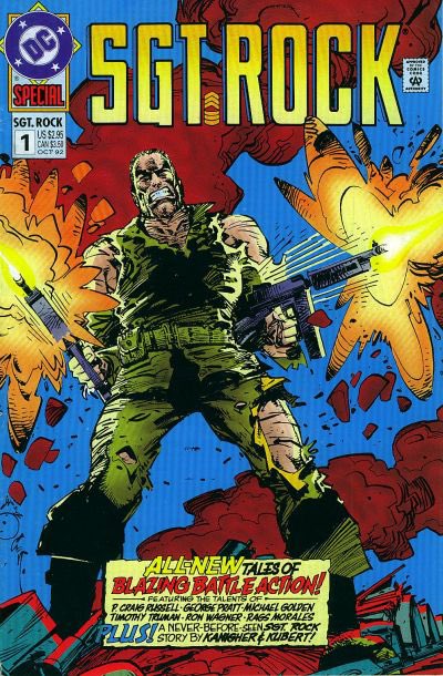 comicbookhist's tweet photo. Turning 30: SGT. ROCK SPECIAL #1; dated October 1992.

By Tim Truman, Matt Hollingsworth, Todd Klein, Michael Golden, Ron Wagner, Bob LeRose, Robert Kanigher, Joe Kubert, George Pratt, Tatjana Wood, Rags Morales, Julia Lacquement &amp; Sam Glanzman; cover by Walter Simonson &amp; Klein. https://t.co/SNmC48QOxM
