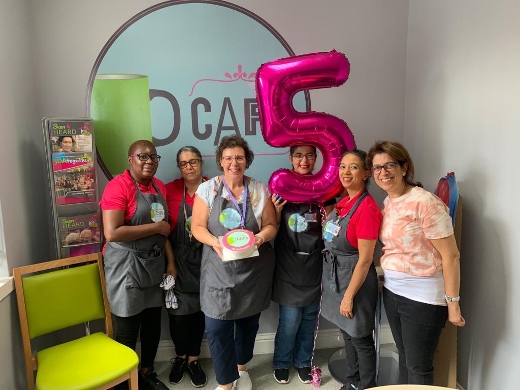 Dcafe celebrates its 5th anniversary today. A successful #deafcafe  do you want to be part of the team?  Do you know someone who needs #workexperience #deafvolunteerswanted #bsl contact ann@deaf.org.uk or text me on +44 7846 144539