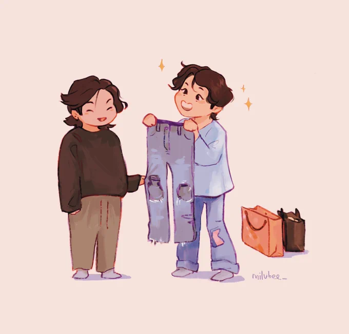 hobi got them a new pair of jeans #sopefanart 