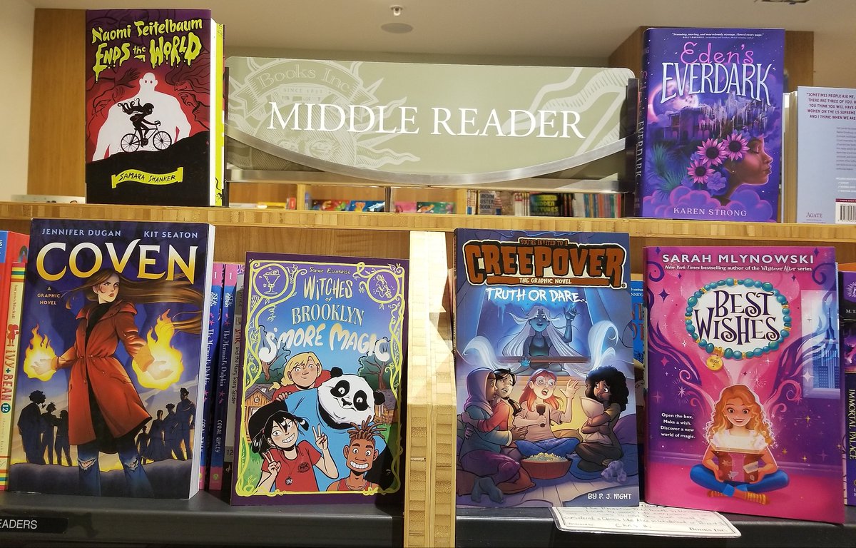 CompassSFO's tweet photo. We're noticing a witchy theme to this week's #middlereader new releases, and we're not mad at it. #September is officially in full swing! #WhatsNewTuesday #NationalReadABookDay https://t.co/QnrpGKRMSQ
