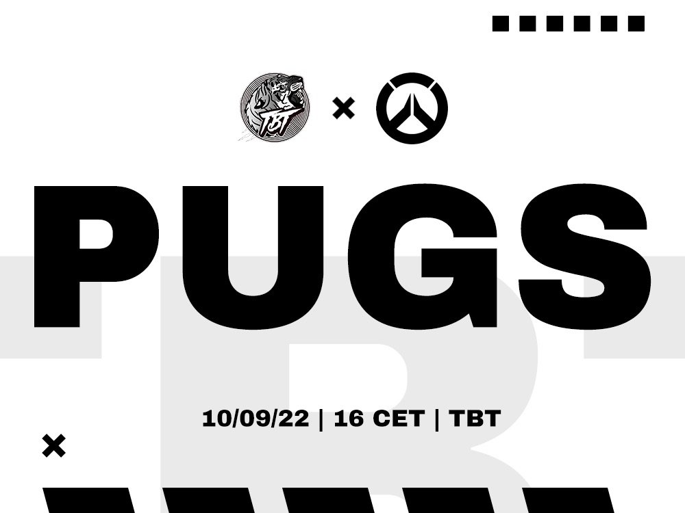 TBT_Org's tweet photo. Get ready for some TBT PUGS on Saturday the 10th 16:00 CET! Let the best pugger win! https://t.co/6f33g3GYlw