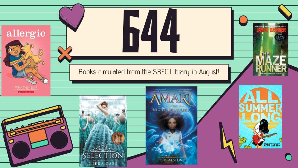 SBECLibrary's tweet photo. The students at Cornerstone Academy and Academy of Choice (aka the patrons of Spring Branch Education Center) started the year right with LOADS of reading!! https://t.co/i60gEQYPCQ