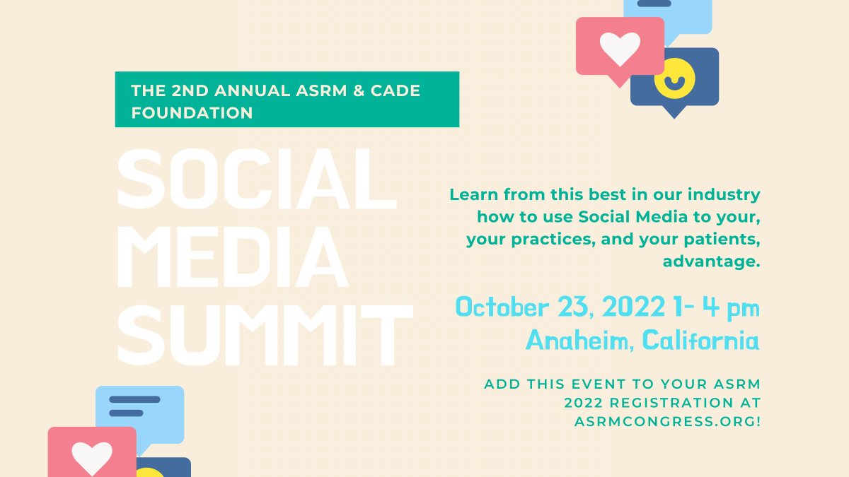 TheParryscope's tweet photo. Join me for the
@ReprodMed @CadeFoundation Social Media Summit with @DrCindyMDuke @dremilybarnard @fertilityanswer @drehelton @jennjaypal @JustinHoumanMD @rmisconception @StephGustinMD @seantipton
https://t.co/iV03zsgsHI
#Access2IVF #Access2Care #Infertility #IVF. https://t.co/6b3AoXWsXN