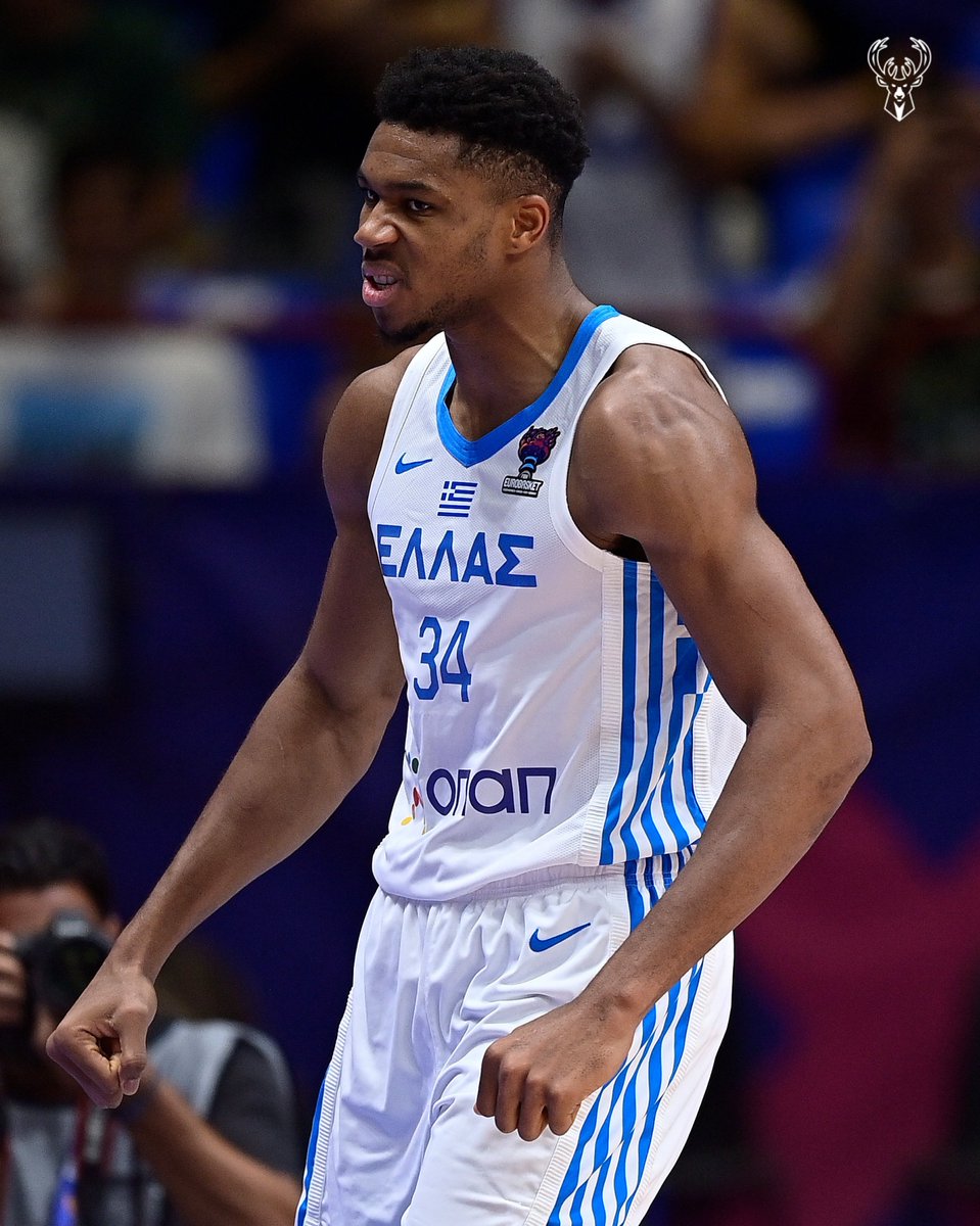 Bucks's tweet photo. A dominant performance by Giannis vs. Ukraine. 😤 

41 PTS | 9 REB | 2 AST | 1 STL https://t.co/c34EyNMMOK