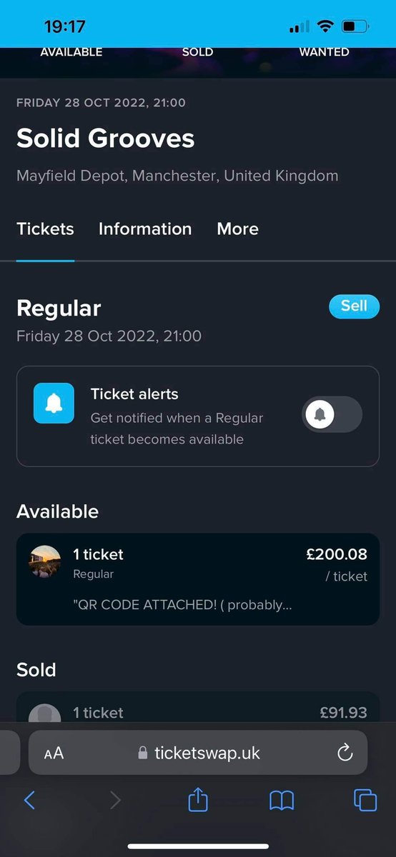 chlooesutton's tweet photo. @WHP_Mcr  you gonna stand for these sick people reselling tickets at £200?! https://t.co/vcLgDVaPYq