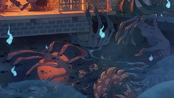 Sneak peek of our scene for Undying Corruption, a Korean TTRPG Adventure Book by  More information by following the link below! 