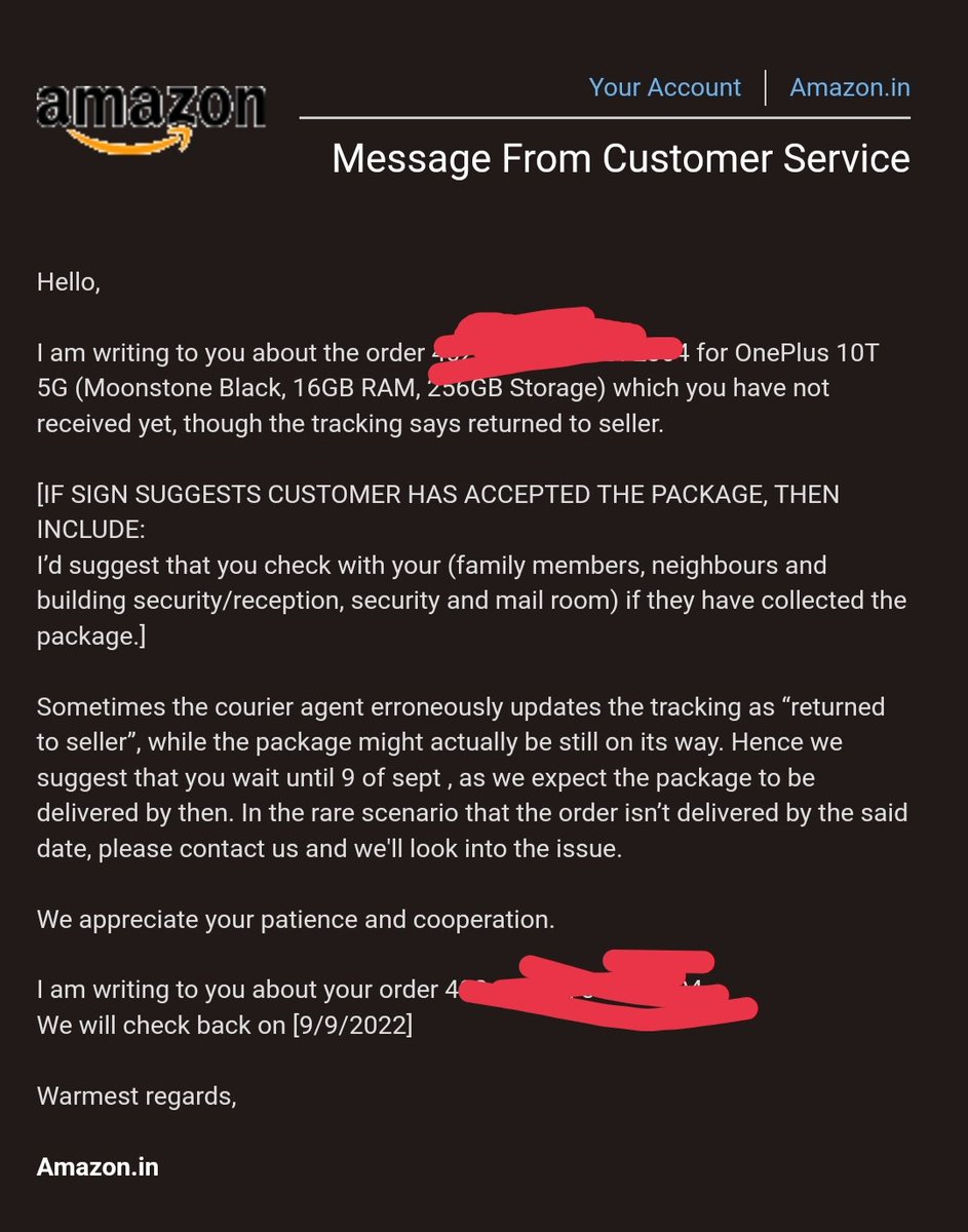 lokeshnani's tweet photo. @amazonIN worst service, i have been facing tough times with your delivery agents. They didn't even call me and marked the status as i rejected the order. How #pathetic #amazoncheating #Amazon https://t.co/SSPoStA3tu