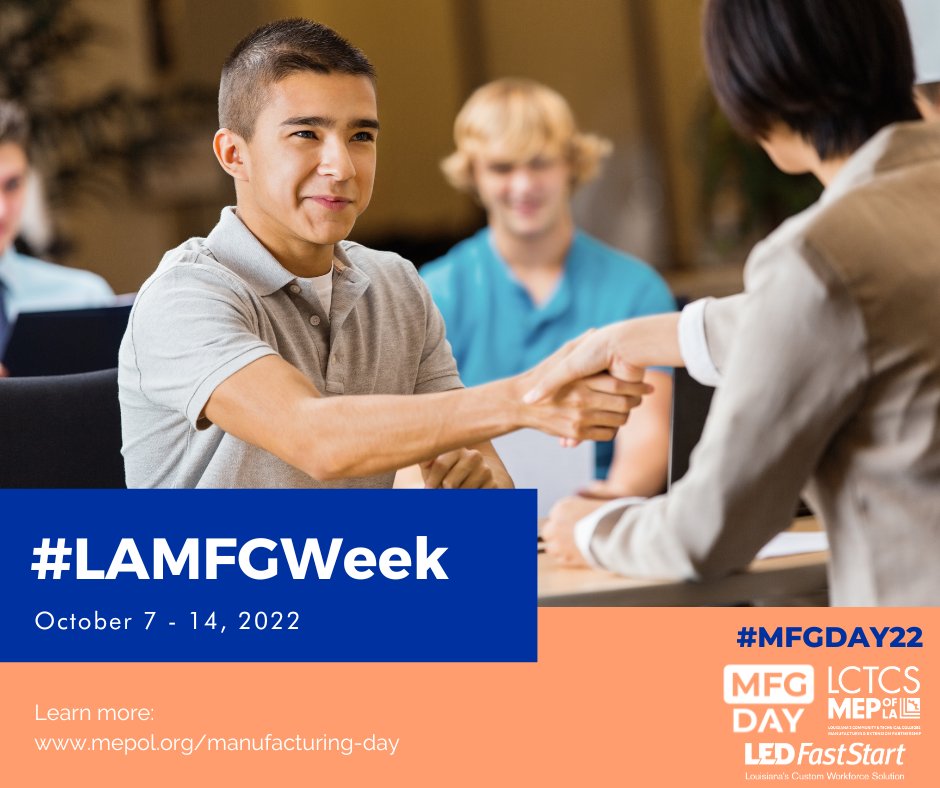 FletcherCollege's tweet photo. Since 2012, @MFGDay has helped students discover financially rewarding job opportunities. #MFGDay22 #LAMFGWeek https://t.co/o8oMOaH90p