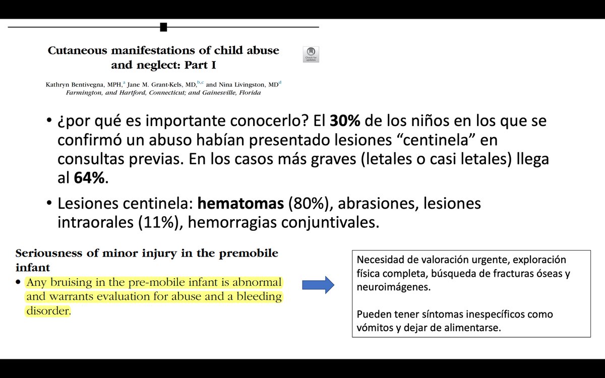 dermaponte's tweet photo. Hoy hemos tenido sesión bibliográfica 📚
En una publicación reciente se vio que en muchos de los casos de abusos a menores confirmados, se habían detectado lesiones cutáneas que podrían haber sido sospechosas en alguna asistencia previa (🧵1/2) https://t.co/TT7ayjO4DB