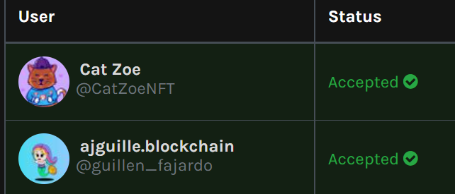DuhApes's tweet photo. Winners 🏆
• @CatZoeNFT
• @guillen_fajardo
Please DM us to claim free mint spot! https://t.co/3HqX9CLTxW