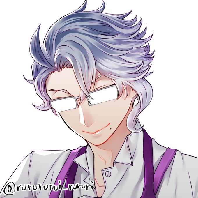 「grey hair opaque glasses」 illustration images(Latest)