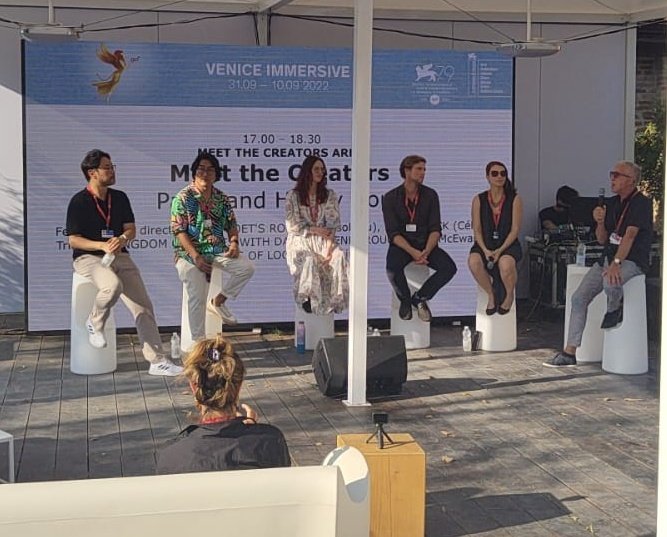 Really interesting panel in <a href="/la_Biennale/">La Biennale di Venezia</a> with amazing VR creators from projects such as Poet's Room with Bomsok Ku,
Kingdom of Plants with Iona McEwan,
<a href="/ShoresofLoci/">Shores of Loci</a> with Ned Atkins and Fight Back VR with <a href="/CelineTricart/">Celine Tricart</a> from <a href="/wecoven/">COVEN - Game Studio</a>