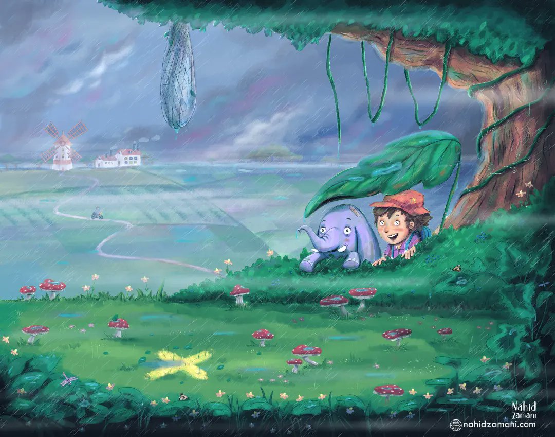 NahidZamani3's tweet photo. تمرین رنگ و نور در ساعات نوری متفاوت.
#enviromentart
#concept
#colorscript
#practice 
#personalproject
#jungle #elephant #littleboy #artbackground  
#color_light_mood 
#color_mood_practice #conceptart 
#nahidzamani https://t.co/cKfVblUCMi