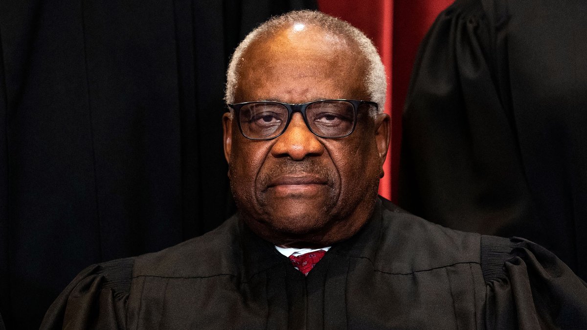 TheOnion's tweet photo. Clarence Thomas Annoyed After Getting Another Text From Wife Nagging Him To Overthrow Government Before He Gets Home From Work https://t.co/gRZAcpQee2 https://t.co/VA4QubYsNP