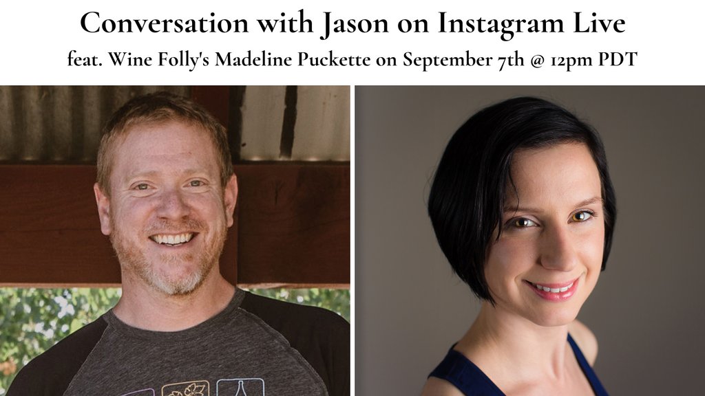 Jason's IG Live conversation this week is with <a href="/WineFolly/">Wine Folly</a> cofounder
Madeline Puckette (<a href="/madelineelectro/">Madeline Puckette</a>). Madeline is an amazing educator and writer, who makes wine approachable for wine lovers.

Join Madeline and Jason on Wednesday at noon PT on our IG!
instagram.com/tablascreek/