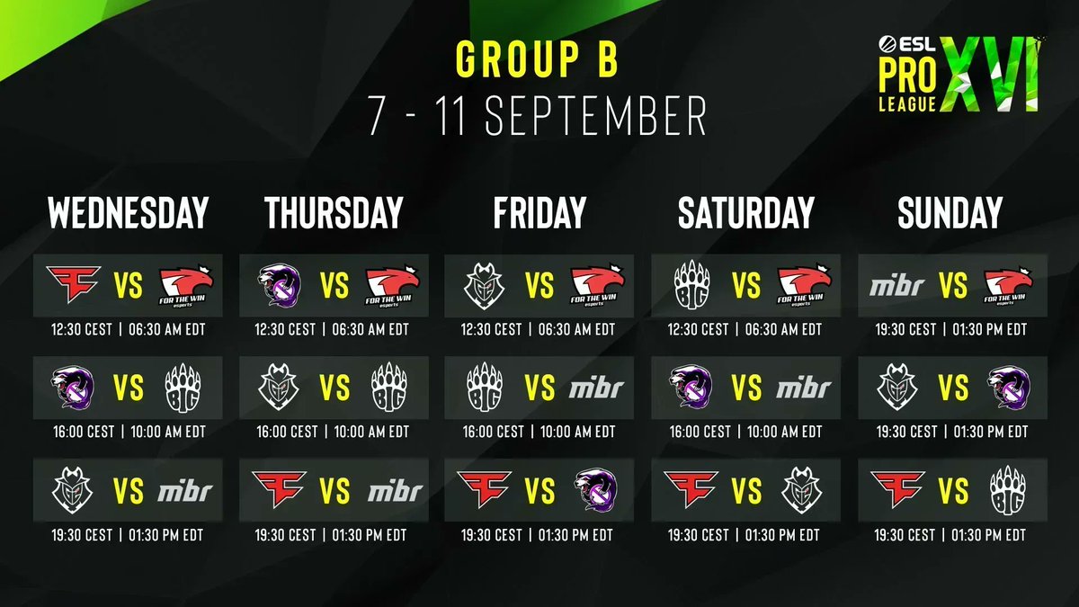 RotoRadar's tweet photo. Group B of the ESL Pro League starts up tomorrow morning! 🙌
Looking for free prop content for the tournament? The #RadarSharpEdge team has got you covered.
Join for free ▶️ https://t.co/L5TAbPn6RY
📸: @ESLCS https://t.co/UxUEvyrMHQ