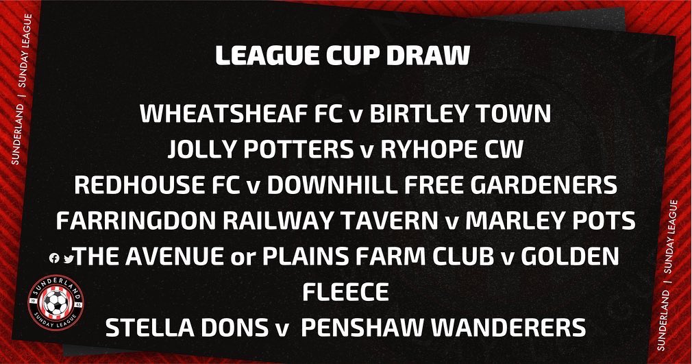 Confirmation of the League Cup (sponsored by Specsavers) 3rd round draw which took place live on Facebook earlier ⚽️⚽️⚽️