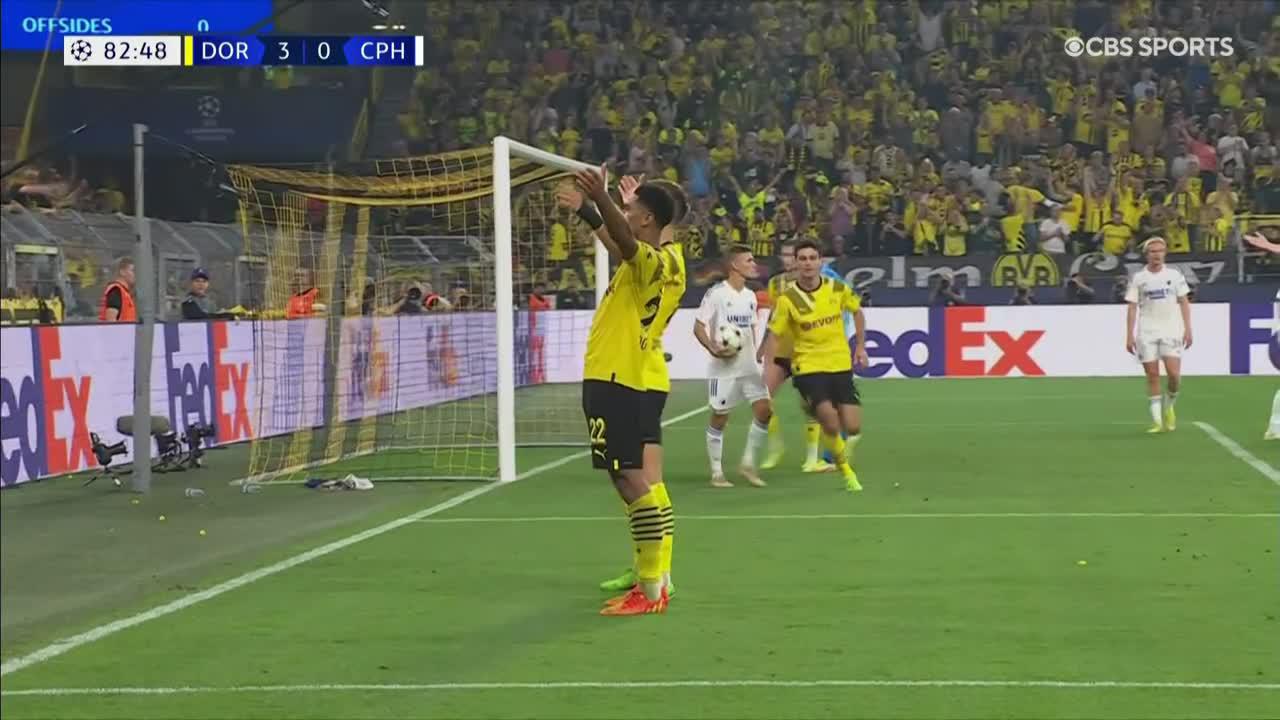GIO REYNA FINDS JUDE BELLINGHAM. DORTMUND ARE RUNNING RIOT IN THEIR #UCL OPENER. 🔥”