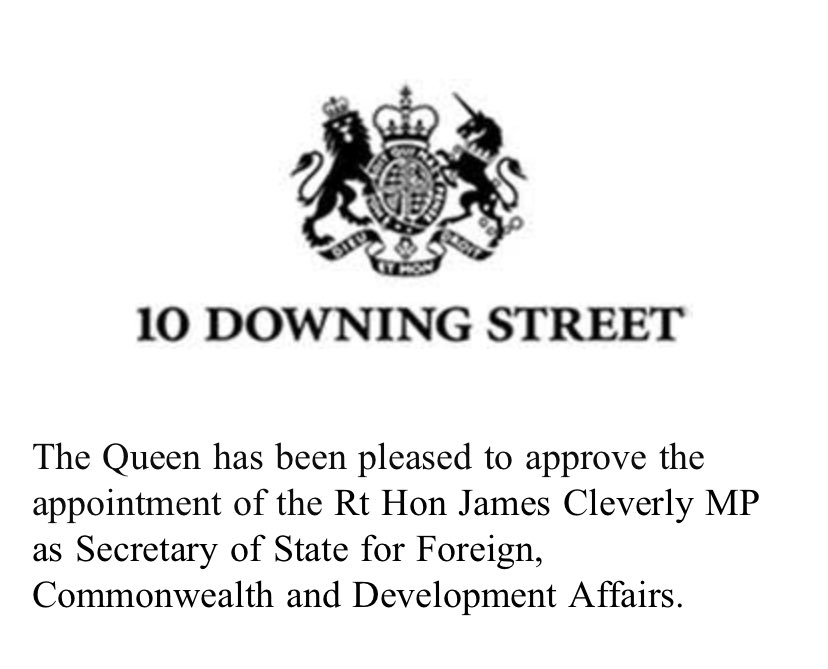 This is important for NI. ⁦<a href="/JamesCleverly/">James Cleverly🇬🇧</a>⁩ will now take charge of the negotiations with the EU on the NI Protocol