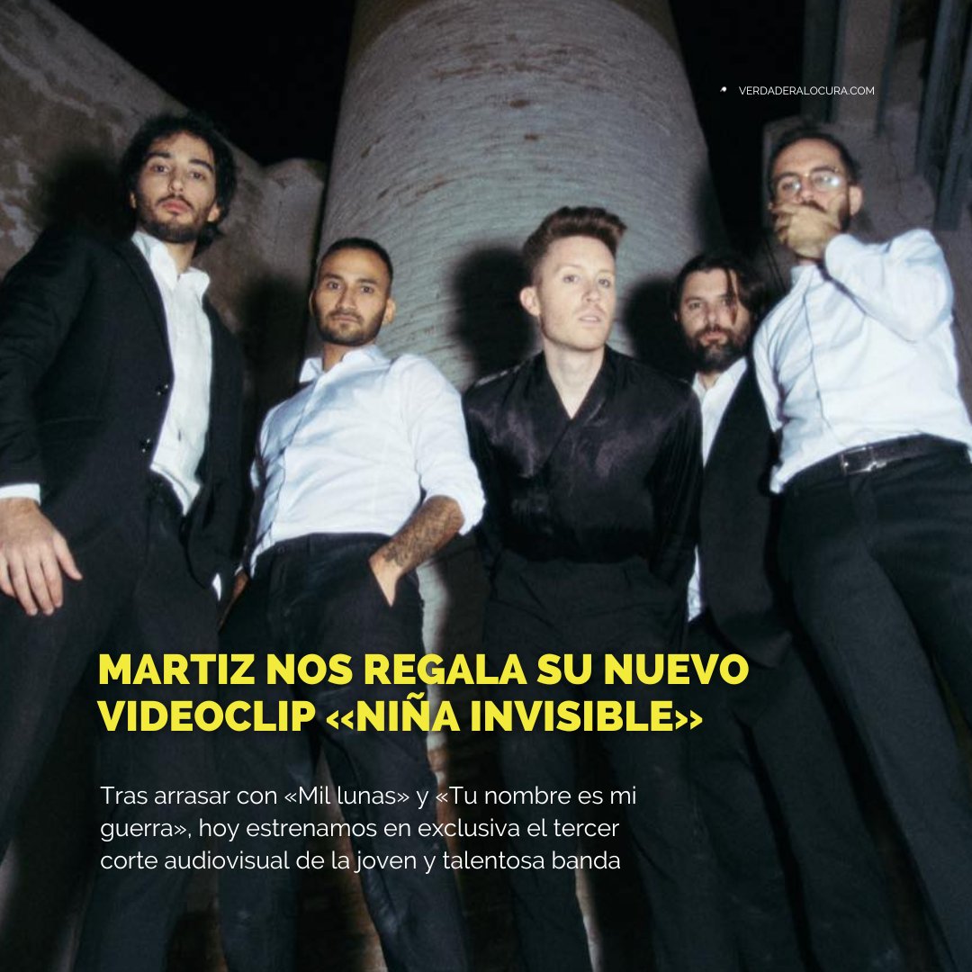 Días que no pueden terminar mejor. Días que son más llevaderos gracias a <a href="/martizmusica/">MARTIZ</a>. Días en los que estrenamos videoclips tan increíbles como el de «Niña Invisible» ❤️‍🩹 Con este pequeño soplo para el alma nos despedimos por hoy🎥 👉 bit.ly/VL-2022MartizN…
