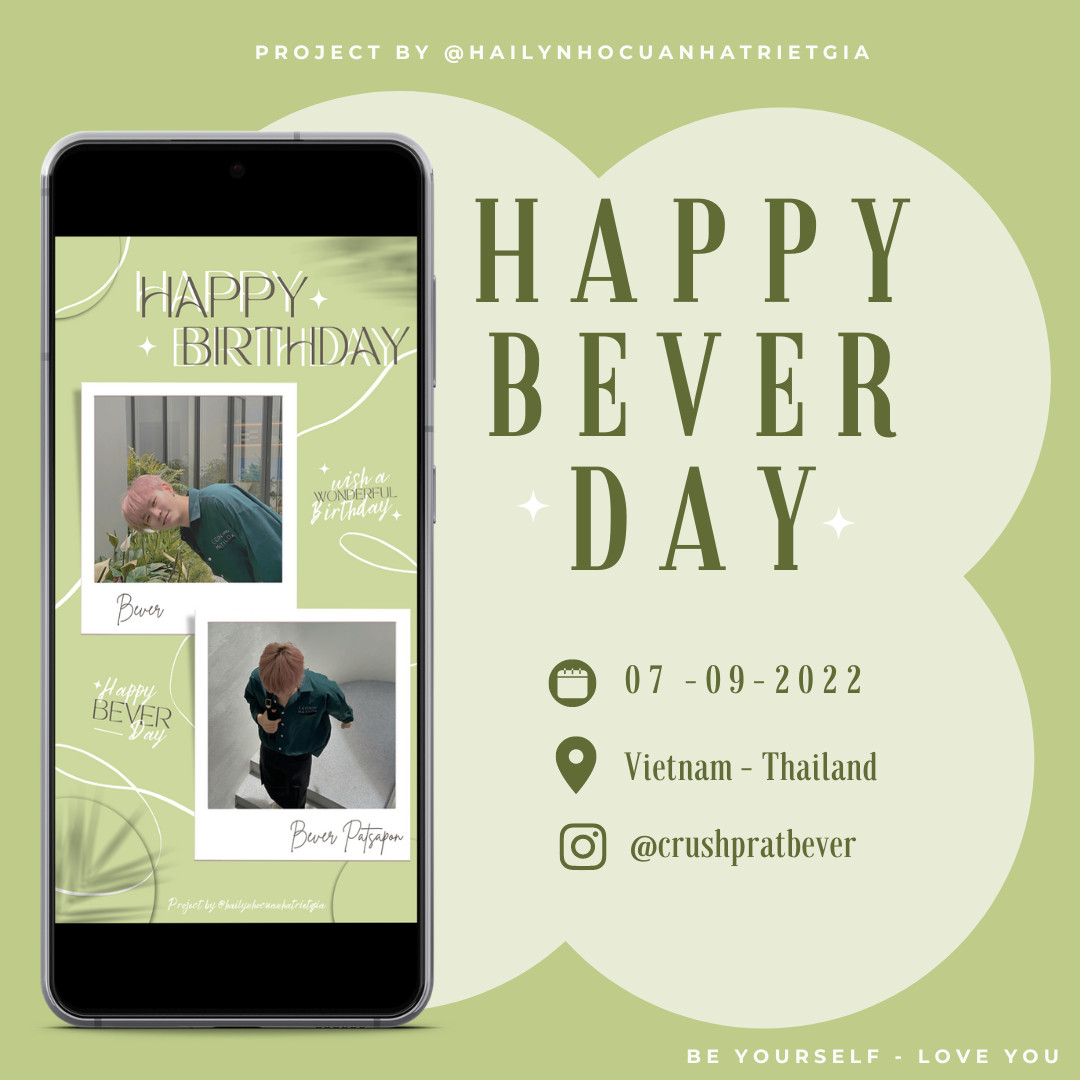 Leelli7's tweet photo. [INSTAGRAM STORY ADS]
"all the best on ur special day"
Bever Patsapon Jansuppakitkun 
🗓️: 07/09/2022
📍: 🇻🇳🇹🇭
📱: crushpratbever
If you see this ads, let screenshot, tag @bbverpj  and send best wishes to him.
#happy24thbeverday
#bbverpj #บอวอย่อมาจากบีเวอร์ https://t.co/tSxhg8thXg