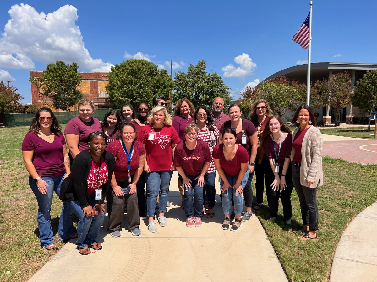 We didn't have students today, but that didn't prevent JMS staff from showing their support. #UvaldeStrong