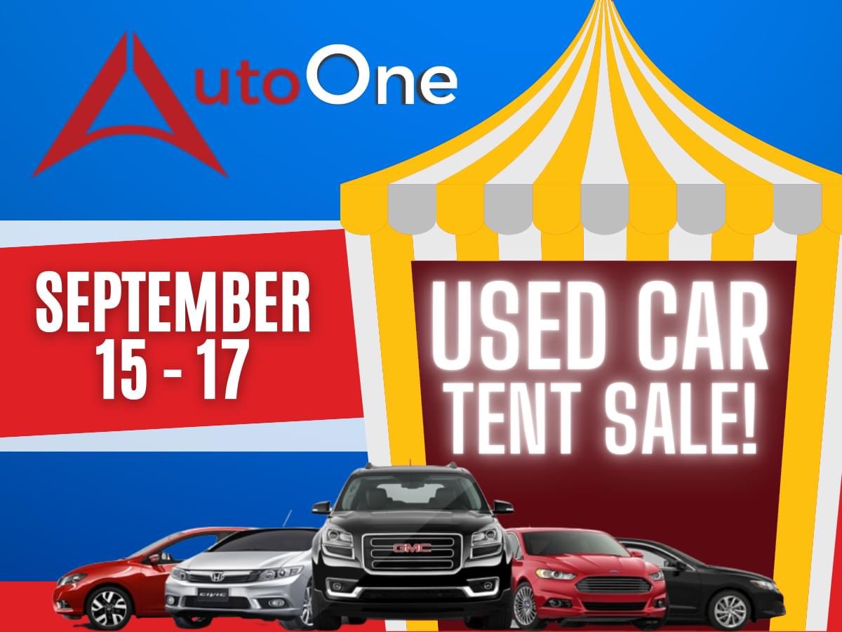 AutoOneLanc's tweet photo. September 15-17th! Used Car Tent Sale! 🎪

⭐ Used car sales event for 3 days only in Lancaster, PA! Hundreds of used cars, trucks &amp; SUVs! Rain or shine! Vehicles for every budget of all the popular makes and models! https://t.co/hVESGhkIzg