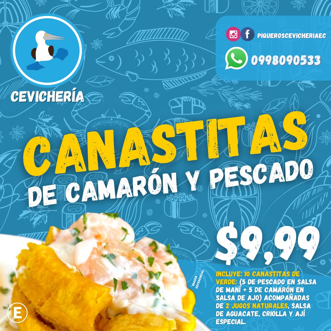 piquerosec's tweet photo. Especial disponible para este Sábado 10 de Septiembre 2022. Programen su pedido con 1 día de anticipación. Costo de🛵según zona.
#Canastas #Canastitas #CanastardeVerde #Camarón #Pescado #Mariscos #Delivery #Parallevar #adomicilio #Guayaquil #Ecuador #Piqueros #PiquerosCevichería https://t.co/ePqKnFLns6