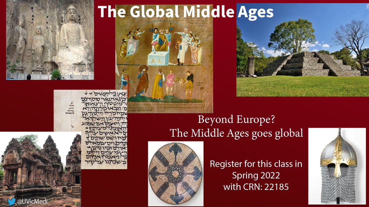 UVicMedi's tweet photo. A new and exciting course next term on "The Global Middle Ages" (MEDI 320). Enrol now! #UvicHumanities  #UVic https://t.co/3Bcp8u4sBg