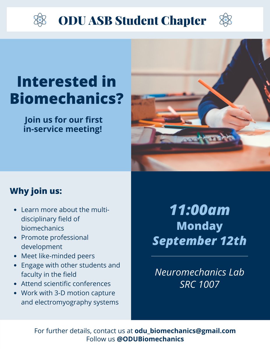 ODUBiomechanics's tweet photo. 🚨🚨In-Service Meeting Announcement!🚨🚨 Want to learn more about Vicon? Come to our first In-Service meeting in the Neuromechanics lab for some hands-on demonstrations! https://t.co/a1He1SyMCP