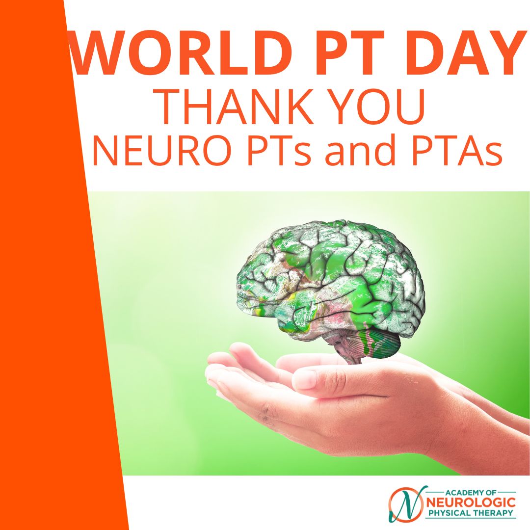 APTANeuroPT's tweet photo. Today PTs and PTAs around the globe are celebrated during World PT Day! Thank you to the neuro PTs - we appreciate all your work to move the profession forward. @APTANeuroPT #WorldPTDay https://t.co/diajkfaZmB