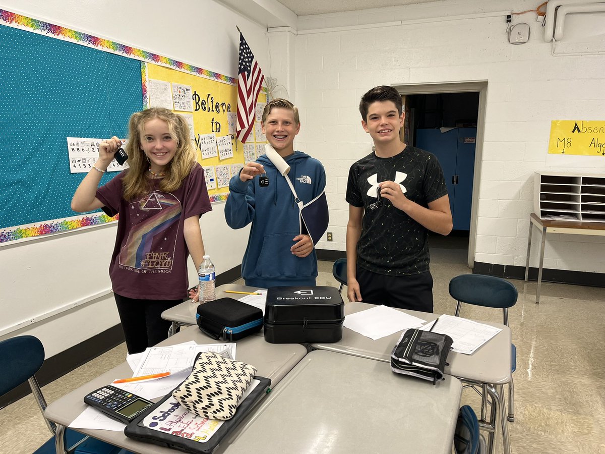 KorianneKrill's tweet photo. Back to the Future Escape Room today in Algebra. So much fun watching them “Break Out” @KenstonKMS #kenstoninspire https://t.co/U3WeTF2Jq4