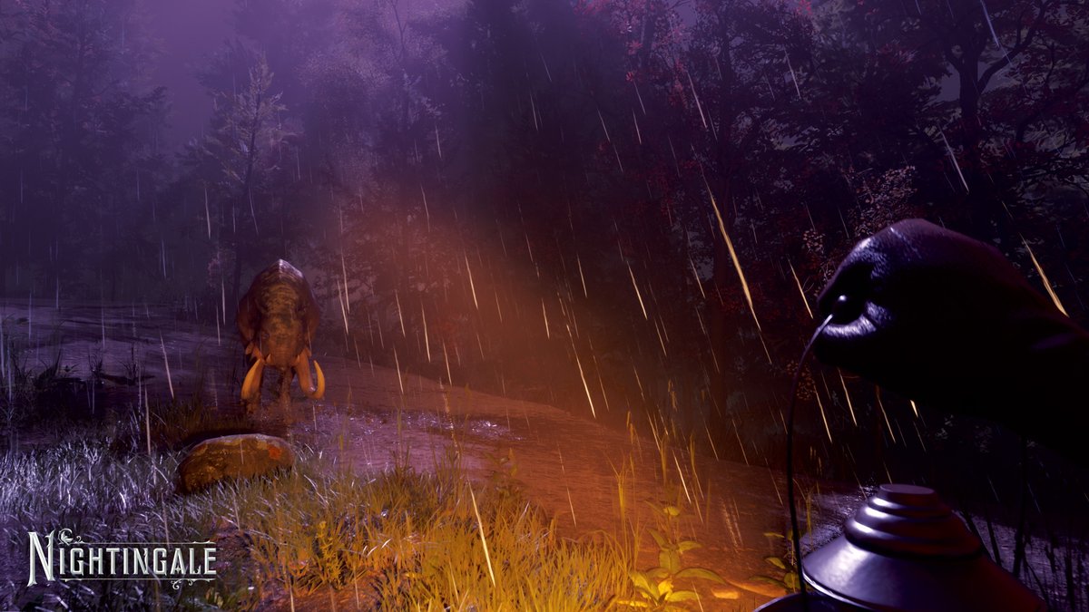 PlayNightingale's tweet photo. It's another #TrailerTuesday!

In this week's screencap, our Realmwalker stares down a mighty Sanglier right before it attacks.

After this, the Realmwalker fells the beast, and harvests it for its meat and hide. https://t.co/VzKcKYiBN6